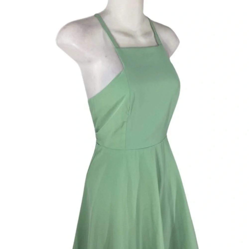 Lulu’s Call to Charms Sage Green Skater Dress GG21